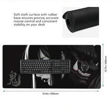 1 Japanese Oni Mask Girl Control Mouse Pad XXL Mouse Pad E-Sports Keyboard Pad Gaming Equipment Accessories Mouse Pad - View 3