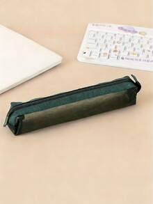 Mini Mesh Pencil Case Storage Bag, Portable Multi-Functional Square Stationery Bag For Exams, Can Store Ruler, Pencil, Eyebrow Pencil, Student Exam Bag, Small Stationery Bag, Travel Essential Makeup Bag, Room Decor, Back To School Season - Multicolor - View 15