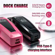 BRDCLIP Professional Hair Clipper KIT Adjustable Trimmer Cordless Hair Cutting Machine Digital Display Trimmer For Men Base Charger Hair Salon 116/BS-106B - Multicolor - View 8