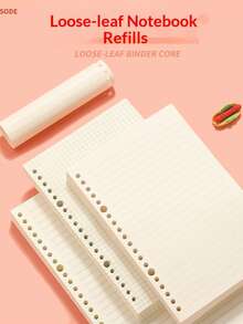 Papier de recharge pour cahier/agenda à feuilles mobiles A4/A5/B5, 20/26 trous - A - Voir 10