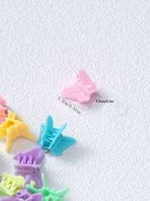 50pcs Girls Cute Colorful Butterfly Mini Hair Clips, Summer Suitable For Girls Colorful Butterfly Mini Hair Clips, Hair Accessories Princess Bangs Clips Small Hair Clips Random Color - Multicolor - View 4