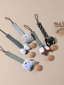 1pc Personalized Baby Pacifier Clip, Cute Polka Dot Print, Customizable Pattern, Unisex For Boys And Girls, Custom Baby Pacifier Clip, Universal Pacifier Clip - Multicolor - View 10