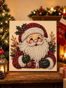 1 pieza Nueva Serie de Pintura de Perlas de Navidad, Arte de Lienzo Creativo DIY Hecho a Mano con Strass, Adecuado para Decoración de Dormitorio, Arte de Pared de Sala de Estar, Acento de Habitación, Obra de Arte, Regalo de Cumpleaños para Novia, Regalo de Vacaciones para Mejor Amiga, Navidad, Año Nuevo, Regalo del Día de San Valentín - Dibujos animados - Ver 6
