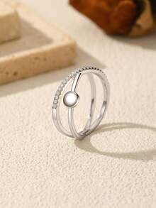 MODIAN D Color Moissanite Crown Stackable Ring 925 Sterling Silver Minimal Wave Tiara Thin Delicate Rings For Women Jewelry - Perak - View 10