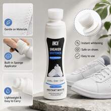 Multi-Purpose White Shoe Brightening Liquid, Shoe Edge Yellow Stain Cleaner, Suitable For White Canvas Sneakers And Leather Shoes, Easy To Use - White - View 7