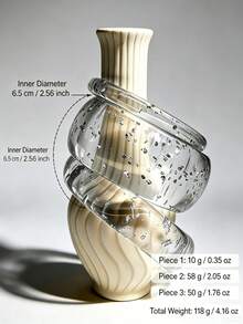 3件/1件 Y2K 透明樹脂手鐲，閃亮多元素幾何設計，復古風格，度假時尚造型手環 - 透明銀點 - 查看 6