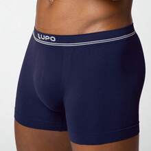 Kit 4 Cueca Boxer Adulto Básica Microfibra Sem Costura Lupo - Marinho/Preto - Visão 5