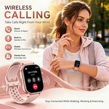 2026 Upgraded Fashion Sports Smart Watch For Women, 2.01-Inch HD AMOLED Touch Screen, 1400mAh Large Battery, LED Flashlight + SOS Flashing Mode, IPX8 Waterproof, Bluetooth Calling, AI Voice, 100+ Sports Modes, Fitness Tracking Watch, Compatible With IPhone And Android - View 11