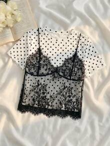Women Two-Piece Outfits - Black and White - View 1