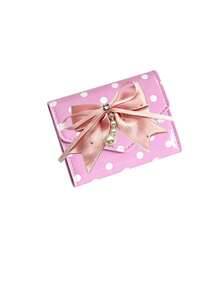 Pearl Bow Polka Dot Wallet, Fashionable Pu Small Wallet, Envelope Design Pu Leather Card Wallet, Id Card Storage Bag - Multicolor - View 17