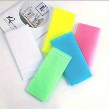 1pc Long Back Scrubbing Bath Towel, Nylon Material, Unisex Bath Belt, Mesh Shower Belt, Long Bath Towel - Multicolor - View 7