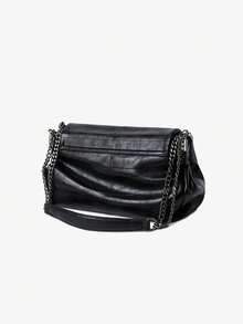 New Women's Large Capacity Fashion Chain Handbag Square Bag Versatile Oil Wax Soft Leather Commuter Bag Versatile Shoulder Underarm Bag - Multicolor - View 3