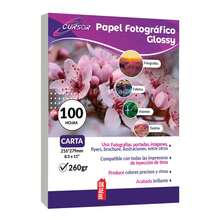 GLOSSY PHOTO PAPER LETTER 100 SHEETS CURSOR 260GSM - 100 Sheets - View 8