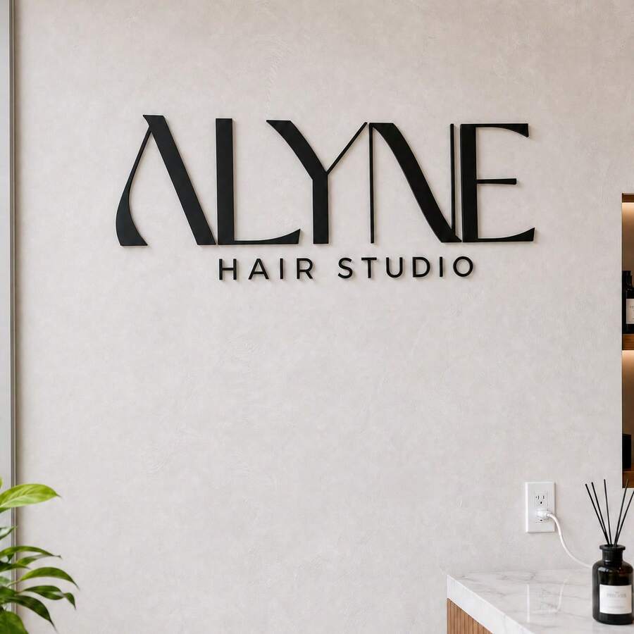 1pc Customized Round Acrylic Wedding Sign Logo - 3D Embossed Name Customization, Personalized Salon And Office Door Sign, Modern Reception Desk Sign, For Company Brand Promotion - Multicolor - View 1
