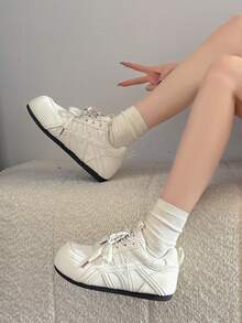 Women's Thick Sole Casual Running Shoes For Daily Wear - White - View 2