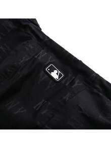 MLB Unisex Sports Jacket CLASSIC MONOGRAM TONE-TONE JQD WINDBREAK All-Over Print Hooded Casual Outerwear 3AWJM0453-50BKS - Black - View 7