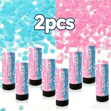 1/2/5pcs Colorful Confetti Poppers, Pressure Spring Powder Blue Confetti Cannon, Home Atmosphere Prop, Suitable For Wedding, Christmas, Halloween Party, Back To School, Graduation And Various Atmosphere Scenes. Confetti Launcher/Atmosphere Prop. - Multiple Styles - View 14