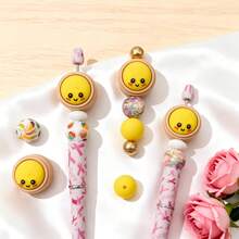 33/64PCS 3D New Style Bun Silicone Beads Set, White Pink Yellow Green Purple Bun With Cage Design, Multi-Color Round Beads, Suitable For Adult DIY Jewelry Making Accessories, Suitable For DIY Beaded Pens, Earrings, Etc., Suitable As Holiday Birthday Gift Beads & Bead Assortments - Steamer Set - View 9