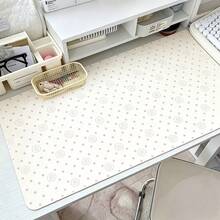Japan Korean Cute Pink Dot Sushi Circle Pattern PU Leather Desk Mat, Large Waterproof Non-Slip Mouse Pad, Aesthetic Kawaii Table Protector For Office Desktop Decor, Laptop Writing Pad For Girls - View 2