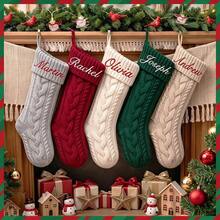 MerexSync Embroidered Christmas Stockings With Name, Personalized Christmas Stockings, Family Knitted Christmas Stockings, 2026 Customized Christmas Gift - Multicolor 2 - View 10