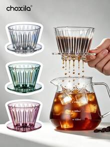choxila 1個塑膠手沖咖啡濾杯，平底蛋糕式咖啡濾網，咖啡萃取順暢，輕量手沖咖啡工具，適合居家廚房，居家咖啡師與咖啡沖煮愛好者首選 - 咖啡濾杯 - 查看 1