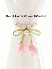 1pc/2pcs Pearl Flower Curtain Tie Backs, Suitable For Children's Room, Baby Supplies, Room Essentials And Nursery Decor - Multicolor - View 3