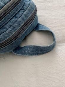 1pc Embroidered Bear Crossbody Chest Bag, Minimalist Casual Backpack - A - View 6