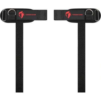 Ekkovision EKKO Weight Lifting Straps With Cuffed D Ring, Wrist Support For Men, Heavy Duty Thick Comfortable Lifting Straps, Secure Fit, Enhanced Grip, Straps For Weightlifting & Gym Training