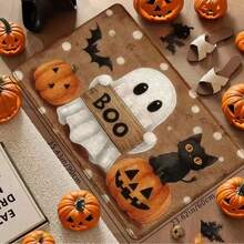1pc Halloween-Themed Cat "BOO" Doormat, Adds AFestive And Whimsical Atmosphere To Your Home. Softand Absorbent Non-Slip Bathroom Mat, Kitchen AndHome Decor Rug, Suitable For Indoor And OutdoorDoorways, A Decorative Entryway Mat - 2 - View 5