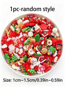 6/4/2/1pc Christmas Mini Decorations, Mini Santa Claus Resin Figurines, Christmas Party Decor - / - View 11