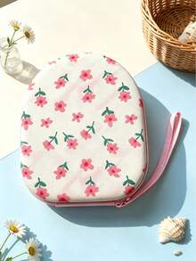 1pc Creative Floral Butterfly Print EVA Headphone Storage Bag, Portable Large Capacity Digital Accessories Organizer Box, Suitable For Headphones, Data Cables, Chargers And Other Small Items - Multicolor - View 14
