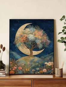 DIY Moonlit Floral Tree Mosaic (Frameless 8x12 / 16x20 Inches) Paint By Numbers Kit(Acrylic) Arts & Crafts For Adult Beginners, Home Wall Decor, And Unique Holiday Gifts For Personalized Relaxation - Sets - View 4