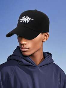 Letter Embroidered Baseball Cap, Multi-Color Soft Top Duck Bill Hat, Unisex Casual Outdoor Travel Daily Versatile Sun Protection Hat - A - View 10