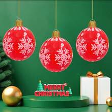 Extra Large Inflatable Christmas Ball Giant Red & Green Holiday Decoration Ball With Snowman, Reindeer, Gift Patterns PVC Material Outdoor/Indoor Party Decoration Ideal Choice For Event Planning - Multiple Styles - View 9