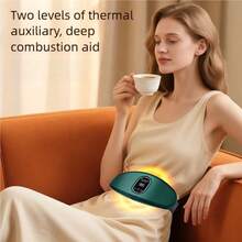 scbestuygo Abdominal Heating Massage Belt, 6-Speed Vibration + 2-Speed Heating Electric Waist Massager, 800mAh Rechargeable Portable Abdominal Massage Belt, Suitable For Waist And Abdominal Relaxation, Home And Office Use - View 7