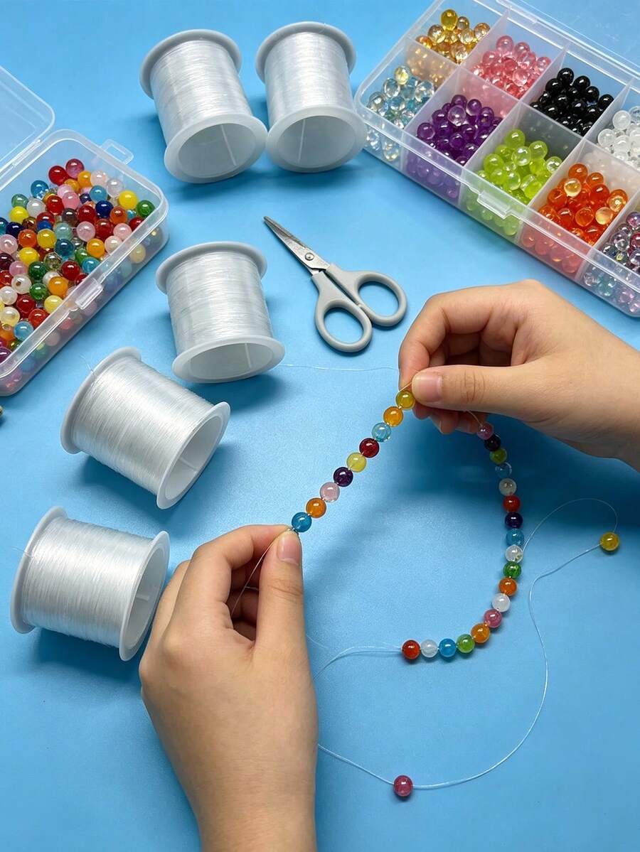 Transparent Non-Elastic Crystal Beaded String, 0.2mm-0.6mm 5 Sizes, High Strength Nylon Fishing Line, Suitable For Beaded Bracelets, Necklaces, Decorative Ornaments DIY - Fishing Line - View 1