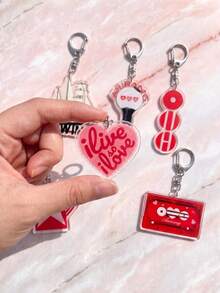 6pcs Acrylic Keychains. ARIRANG, K-Pop Friendship Bag Charms, Tour Merchandise, Concert Essentials, Tour Must-Haves, Fan Support Items, Fan Freebies, Perfect Decoration For Concert Bags. Perfect Gift For ARMY Fans, Party Favors - Multicolor - View 3