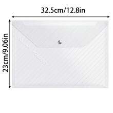 2pcs Colorful Transparent Striped A4 Folders With Customizable Snap Button Envelopes - A4 - View 4