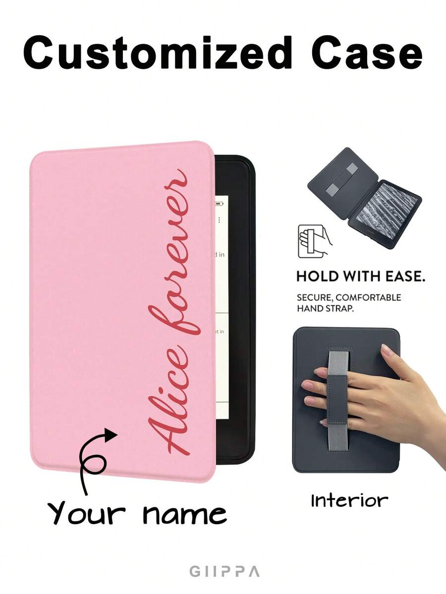GIIPPA 1件客製化姓名Kindle閱讀器保護殼,自動喚醒/睡眠功能,輕巧便攜,相容於Clara BW/Libra Colour/Clara Colour/Clara 2E、Paperwhite 10代/11代/12代、Kindle(Colorsoft)/10代/11代/12代及其他熱門機型,Kindle配件/Kindle保護殼,返校禮物、畢業禮物、情人節禮物、生日禮物 - 彩色 - 查看 1