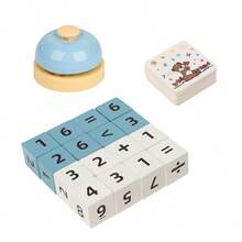 Children's Educational Math Toy Wooden Number Blocks Battle Game 110 Addition Subtraction Multiplication Division Problems Multiplayer Learning Puzzle Toy Parent-Child Interactive Tabletop Toy, Suitable As Gift For Boys And Girls - Multicolor - View 8