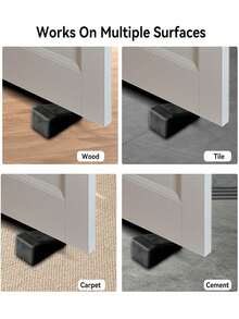 4/8pcs Heavy Duty Rubber Door Stoppers, Serrated Anti-Slip Design No Installation Required, Anti-Collision Stable, Suitable For Home, Office And Commercial Use, Protect Floors, Fix Doors, Home Safety Accessories - Multiple Styles - View 10