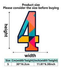 2D Flat 0-9 Number Floral Pattern Acrylic Door Number Sign, Colorful Address Plaque, Suitable For Residential And Villa Home Decor, Perfect Room Decoration - Multicolor - View 13