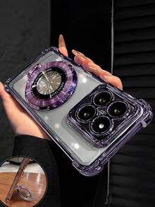 MewTrek Luxury Electroplated Purple Phone Case, Creative Ring Magnetic Stand, Anti-Drop Anti-Shock, Summer New Fashion Silicone Soft Shell, Compatible With Samsung Galaxy, Honor, Reno, MOTO, Y2K Style Unisex 2025 - Purple - View 5