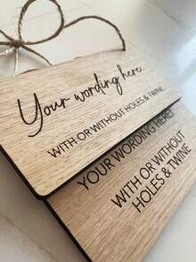 Small Personalized Wooden Sign, Customized Wooden Sign, Customized Wooden Hanging Sign, Door Hanging Sign, Personalized Room Sign - Multicolor - View 5