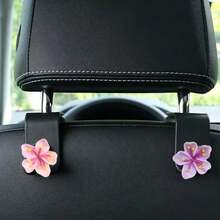 2pcs Car Cherry Blossom Hooks, Multi-Function Car Seat Back Storage Hooks, Car Interior Hanging Storage Decor - A - View 6
