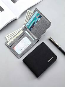 Men's Canvas Short Wallet, Lightweight And Portable, With Multiple Card Slots, Suitable For Daily Commute, Travel, Shopping, Also Can Be Given As A Gift - Multicolor - View 2