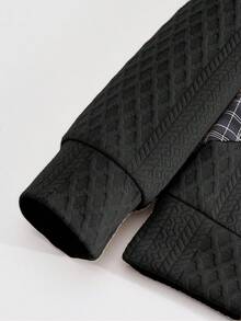 Sweatshirt Pullover Kasual Olahraga Kreatif untuk Pria, Atasan Pullover Lengan Panjang Longgar Leher V Serbaguna untuk Perjalanan Musim Semi/Gugur - Hitam - View 3