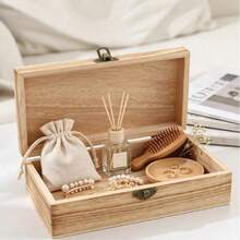 1pc Wooden Storage Box - Handmade, Jewelry & Cosmetics Organizer, Desktop Accessory, Gift Box, Keepsake Box, Ample Storage Space, Suitable For Home Organization, Perfect For Storing Jewelry And Cosmetics, (Wood Color May Vary Slightly) - Multicolor - View 10