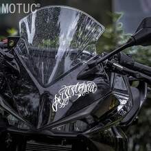 Durable Spanish Font Motorcycle Helmet Sticker, Sagunto Cursive Font Waterproof Vinyl Decal, Black/Red Version, Suitable For Motorcycle Helmets And Car Window Decoration - 1pc - View 10