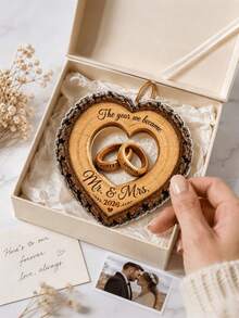 1/3/5 piezas Decoración colgante de acrílico personalizada 2D "Juntos para siempre" para aniversario de pareja, regalo reflexivo para ella, regalo para novio, decoración de boda - Multicolor - Ver 7